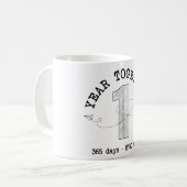 1 Jaar Samen - Eerste Verjaardagsviering Koffiemok (Voorkant links)