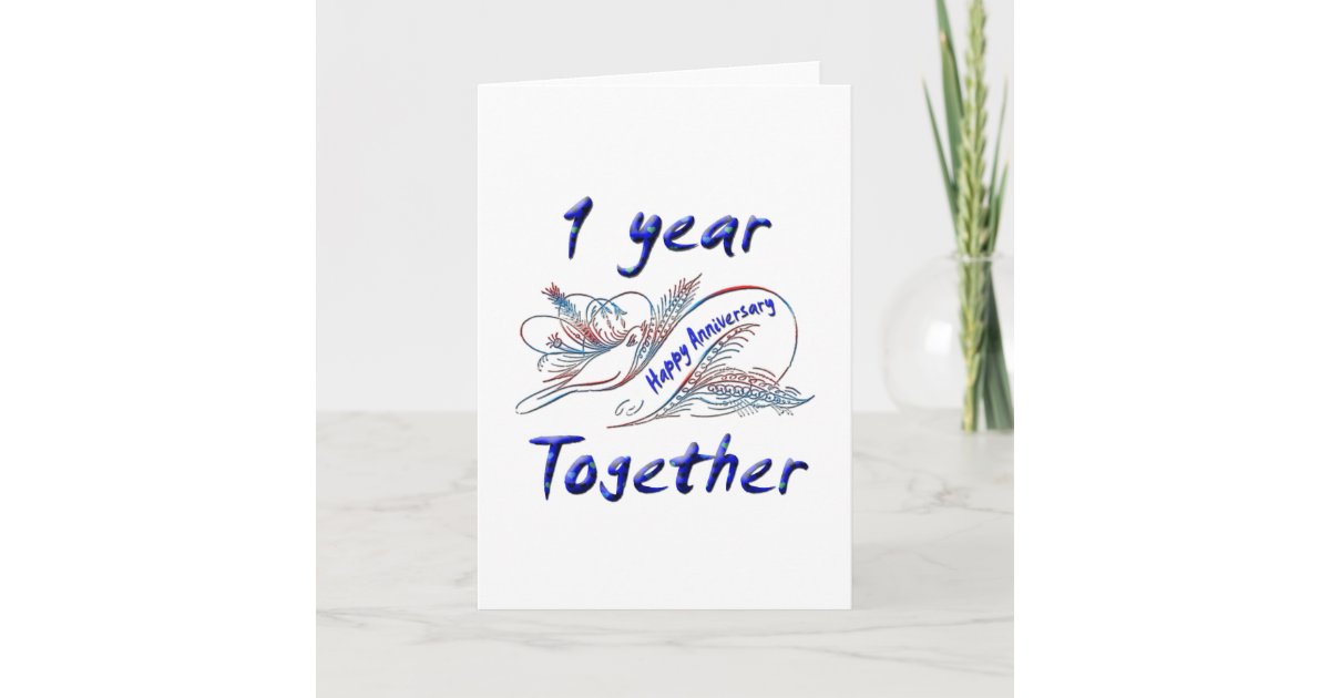 Uitgelezene 1 jaar samen kaart | Zazzle.nl YJ-47