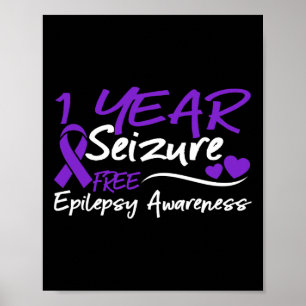 1 jaar Seizoenvrije Epilepsie Bewustmakingsmaand P Poster