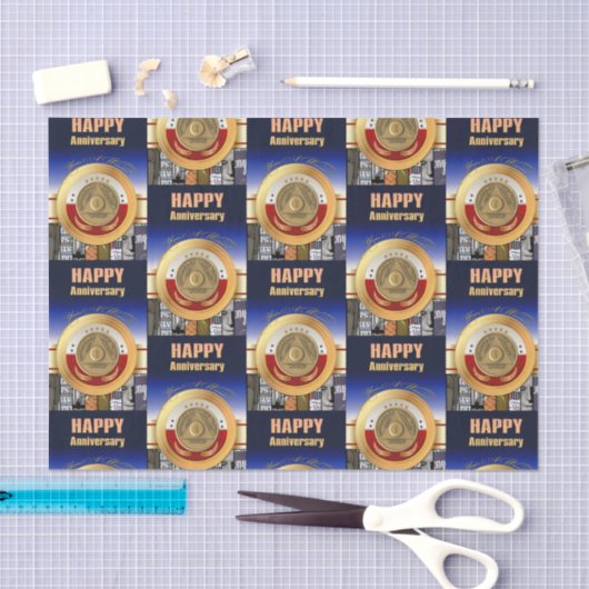 1 Jaar Sober Jubileum Munt Jubileum Tissuepapier (Craft)