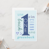 1 jaar Sober Kaart (Voorkant / Achterkant in situ)