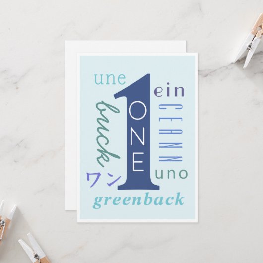 1 jaar Sober Kaart (Voorkant / Achterkant in situ)