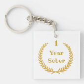 1 jaar Sober Sleutelhanger for Addication Recovery (Voorkant)