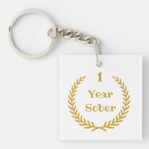 1 jaar Sober Sleutelhanger for Addication Recovery