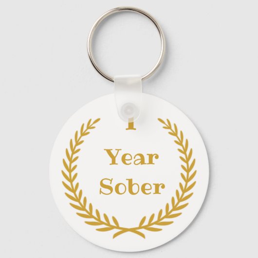 1 jaar Sober Sleutelhanger for Addication Recovery (Voorkant)