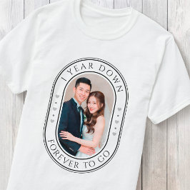 1 Jaar Voorbij 1e Huwelijksverjaardag met Foto T-shirt