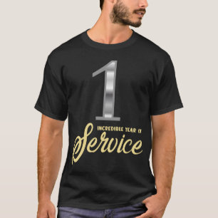 1 jaar Waardebevorderingsmaatregel voor werknemers T-shirt