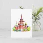 1 januari Basilisdag Russisch-orthodox Feestdagenkaart (Staand voorkant)