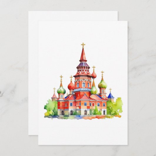 1 januari Basilisdag Russisch-orthodox Feestdagenkaart (Voorkant / Achterkant)