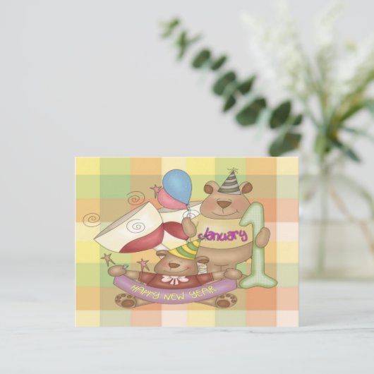 1 januari briefkaart (Staand voorkant)