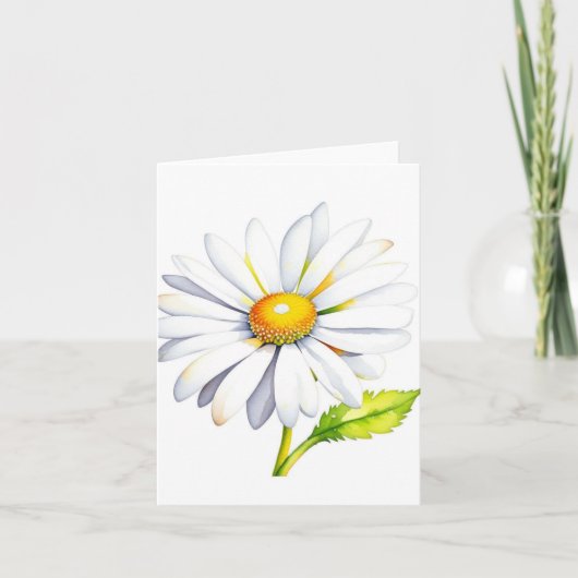 1 januari Daisy Day B - Waterverven & Pen Kaart (Voorkant)