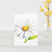 1 januari Daisy Day B - Waterverven & Pen Kaart (Gele Bloem)