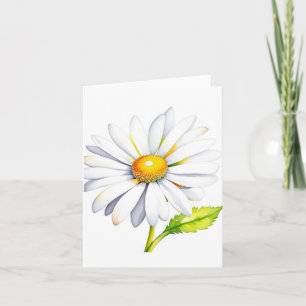 1 januari Daisy Day B - Waterverven & Pen Kaart