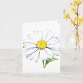 1 januari Daisy Day C - Waterverven & Pen Kaart (Gele Bloem)