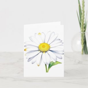 1 januari Daisy Day C - Waterverven & Pen Kaart