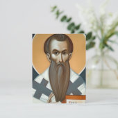 1 januari St. Basilicum's Day Feestdagenkaart (Staand voorkant)