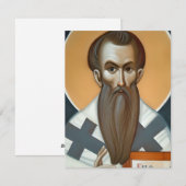 1 januari St. Basilicum's Day Feestdagenkaart (Voorkant / Achterkant)