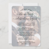 1-jarig jubileum Ontvangst 2 Foto-overlay Kaart (Voorkant)