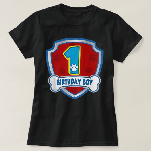 1-jarige jongen 1 jaar oude patrouillehonden met l t-shirt (Design voorkant)