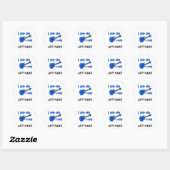 1-jarigen rock! Gepersonaliseerde baby's 1e verjaa Ronde Sticker (Vel)
