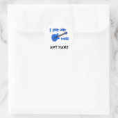 1-jarigen rock! Gepersonaliseerde baby's 1e verjaa Ronde Sticker (Tas)