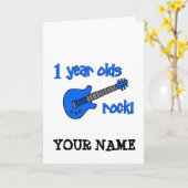 1-jarigen rots! Eerste verjaardag van de persoonli Kaart (Gele Bloem)