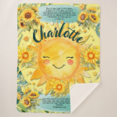 1 Johannes 1:7, Christelijke Vrouwen Zonneschijn D Sherpa Deken (Voorkant)