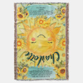 1 Johannes 1:7, Christelijke Vrouwen Zonneschijn Deken (Voorkant Verticaal)