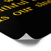 1 Johannes 1:9 Een stralend moment van Jezus aan h Poster (Hoek)