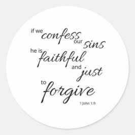 1 Johannes 1:9 Sticker | Vergeven