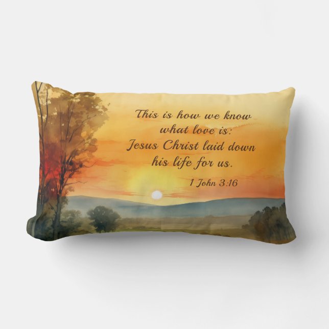 1 Johannes 3:16 Jezus legde zijn leven voor ons Bi Kussen (Voorkant)