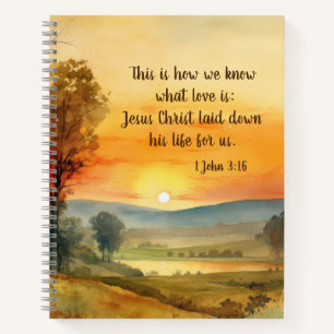 1 Johannes 3:16 Jezus legde zijn leven voor ons Bi Notitieboek