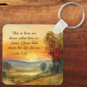 1 Johannes 3:16 Jezus legde zijn leven voor ons Bi Sleutelhanger (Achterkant)