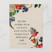 1 Johannes 3:18 KJV Bijbeltekst Geheugenkaart - Br Briefkaart (Voorkant)