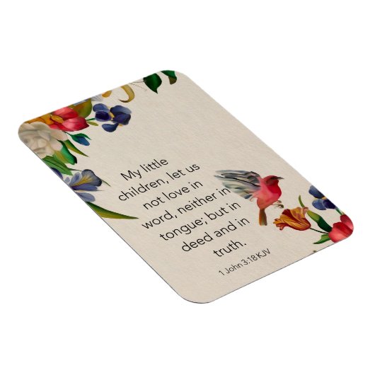 1 Johannes 3:18 KJV Flexibele Fotomagneet Magneet (Rechterzijde)