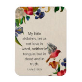 1 Johannes 3:18 KJV Flexibele Fotomagneet Magneet (Verticaal)