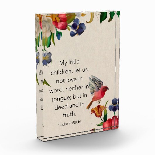 1 Johannes 3:18 KJV Fotoblokken (Links)