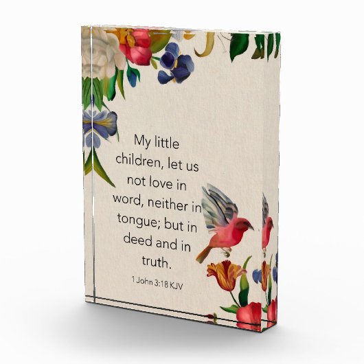 1 Johannes 3:18 KJV Fotoblokken (Rechts)