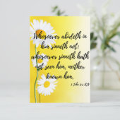 1 Johannes 3:6 KJV Bijbel Verse Pic Groet Kaart (Staand voorkant)