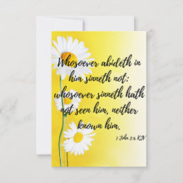 1 Johannes 3:6 KJV Bijbel Verse Pic Groet Kaart