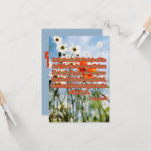 1 Johannes 3:8 KJV Bijbel Schrift Pic Groet Kaart (Voorkant / Achterkant in situ)