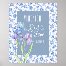 1 Johannes 4:16 God is Liefde – Persoonlijke Chris Poster