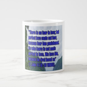 1 Johannes 4:18-19 WEBU Mug Grote Koffiekop
