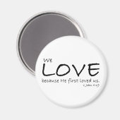 1 Johannes 4:19 Magneet (Voorkant / Achterkant)