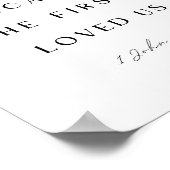 1 Johannes 4:19 Wij houden van, omdat Hij ons eers Poster (Hoek)