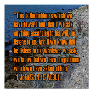 1 Johannes 5:14-15 WEBU Perfect Poster