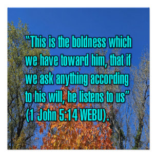 1 Johannes 5:14 WEBU Perfect Poster