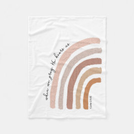 1 Johannes 5:15 - Boho Regenboog Fleece Deken