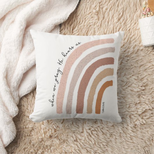 1 Johannes 5:15 - Boho Regenboog Kussen (Deken)