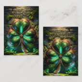1 Johannes 5:7-8 KJV Kaarten - Trinity Shamrock Visitekaartje (Voorkant / Achterkant)